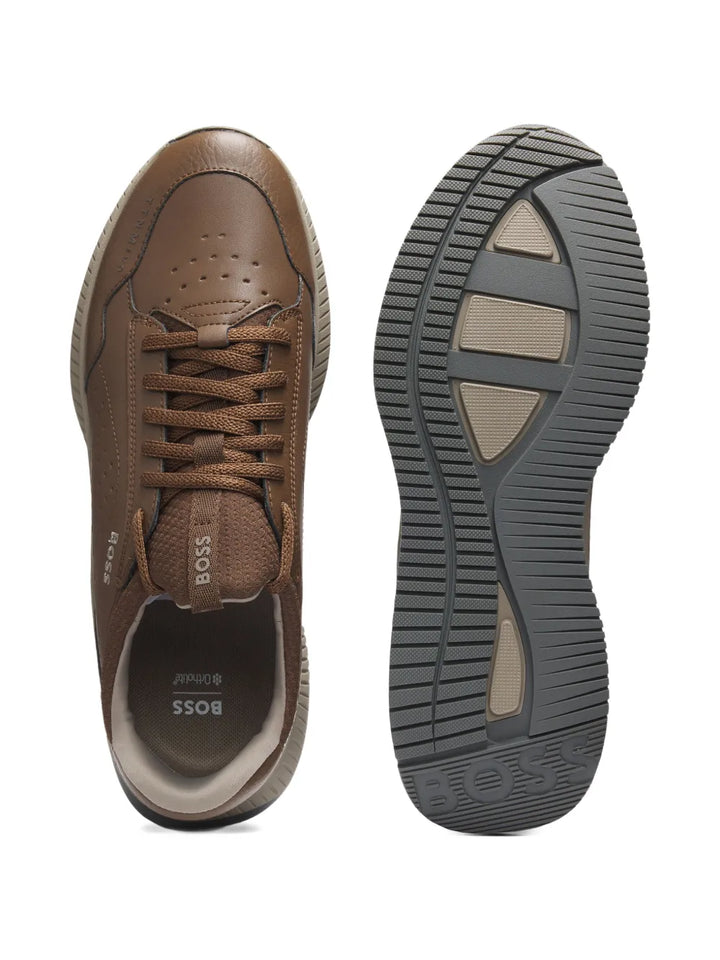 Boss Perforated Leather Sneakers