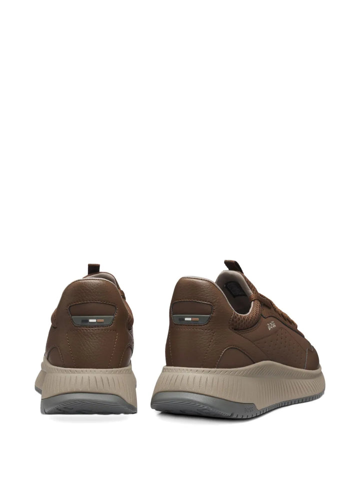 Boss Perforated Leather Sneakers