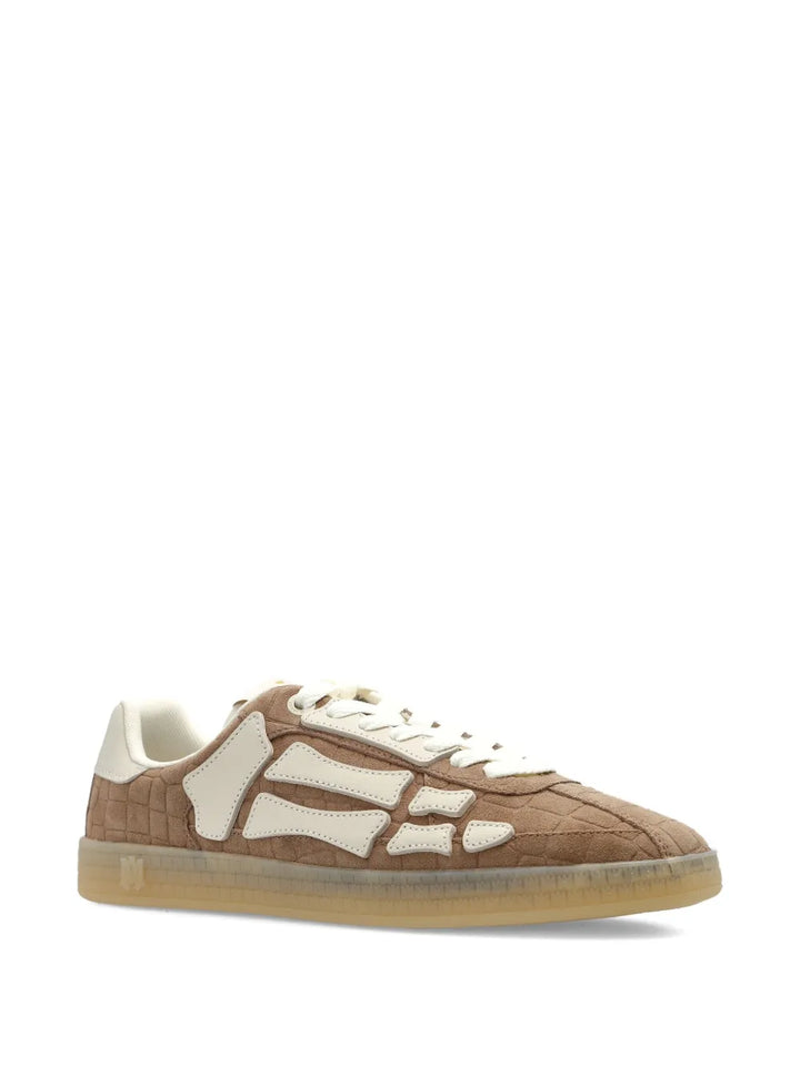 Amiri Crocodile-Embossed Skeleton Trainers