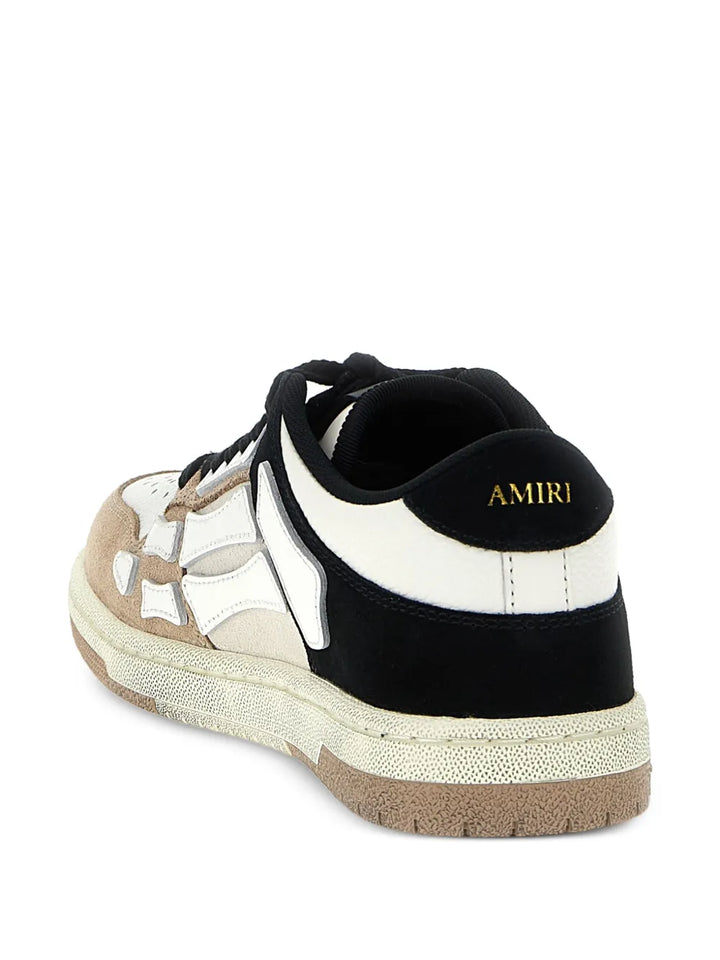 Amiri Distressed Skel Leather Sneakers