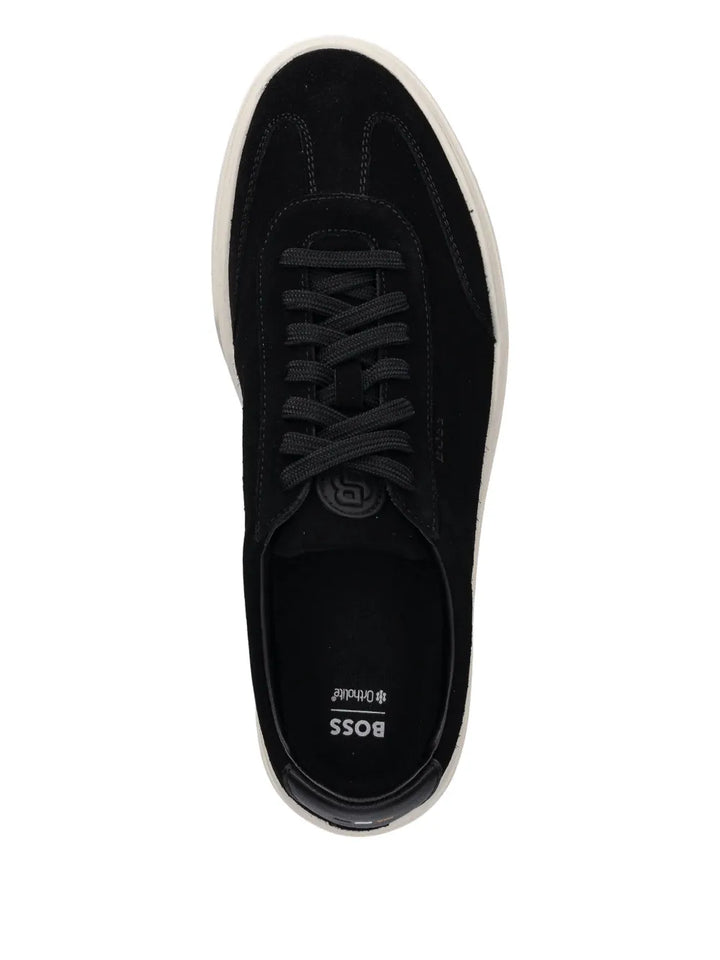 Boss Suede Panelled Sneakers