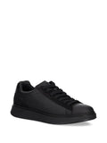 Boss Textured-Leather Panelled Sneakers