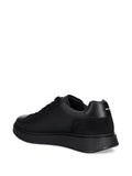 Boss Textured-Leather Panelled Sneakers