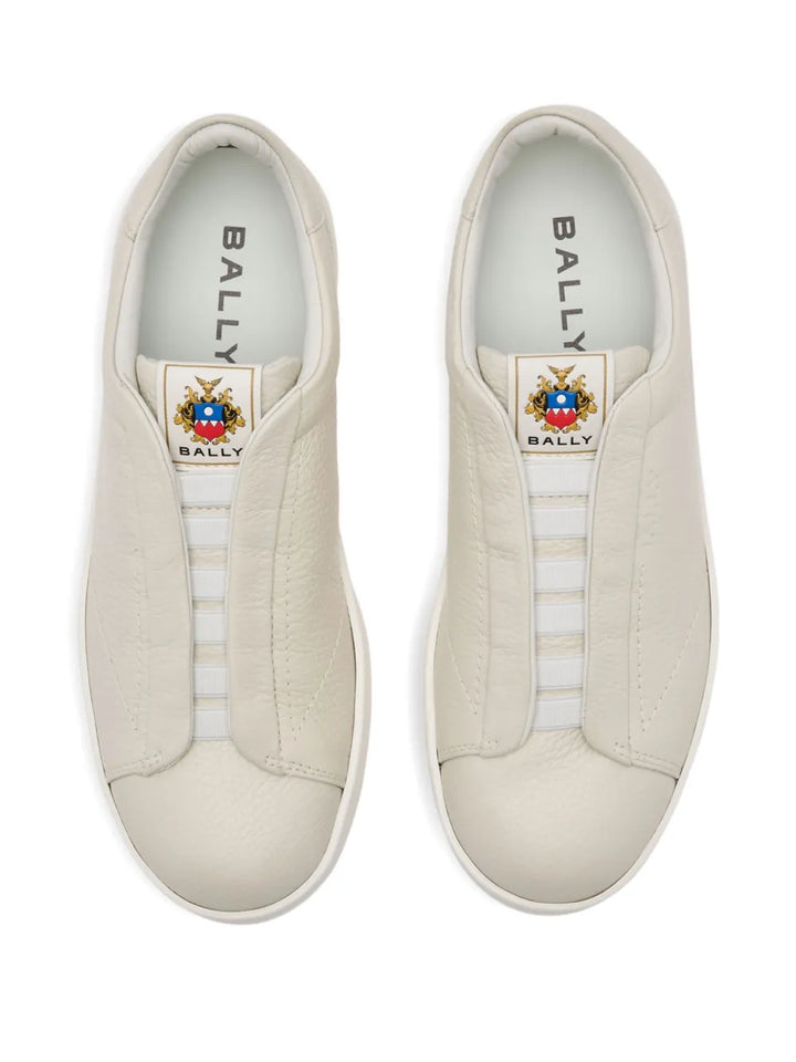 Bally Grained Leather Retro Crest Sneakers