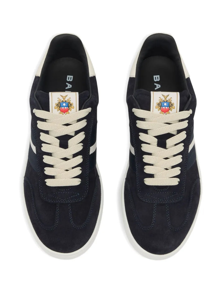 Bally Retro Crest Stripe Suede Sneakers