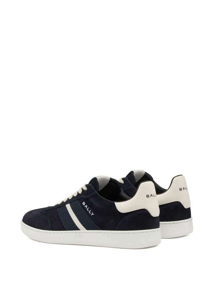 Bally Retro Crest Stripe Suede Sneakers