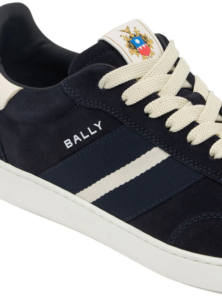 Bally Retro Crest Stripe Suede Sneakers