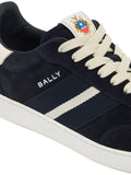 Bally Retro Crest Stripe Suede Sneakers