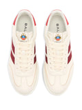 Bally Retro Crest Striped Leather Sneakers