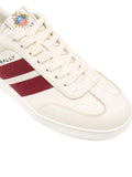 Bally Retro Crest Striped Leather Sneakers