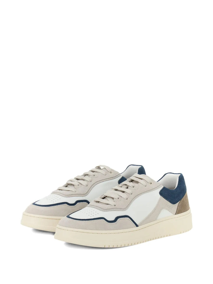 Boggi Milano Journey Suede-Panels Leather Sneakers
