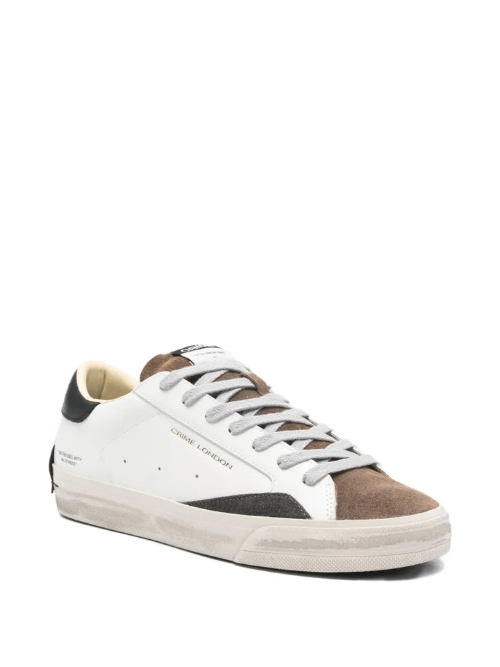 Crime London Distressed Panelled Sneakers