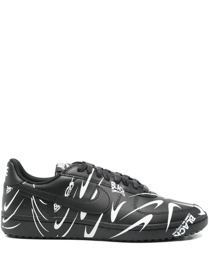 Black Comme Des Gar ns Graphic Print Trainers