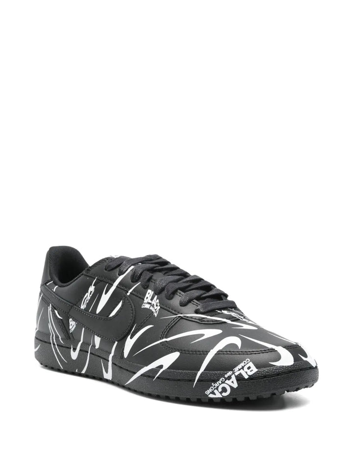 Black Comme Des Gar ns Graphic Print Trainers