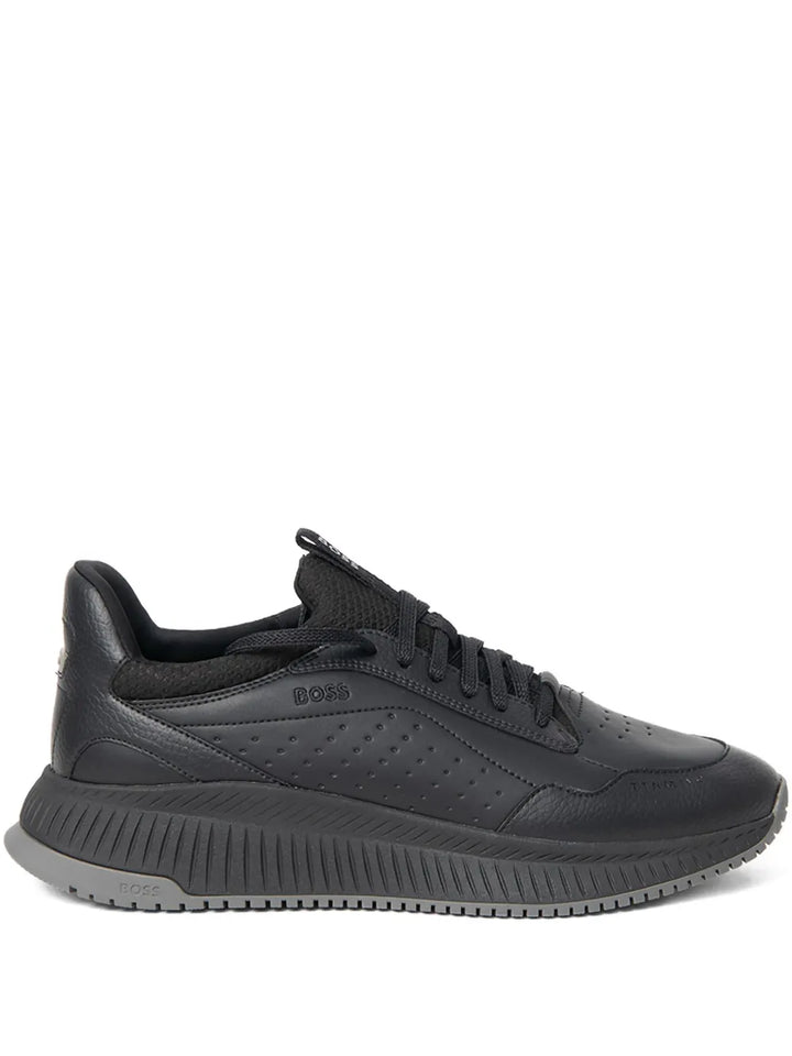 Boss Perforated Lace-Up Sneakers
