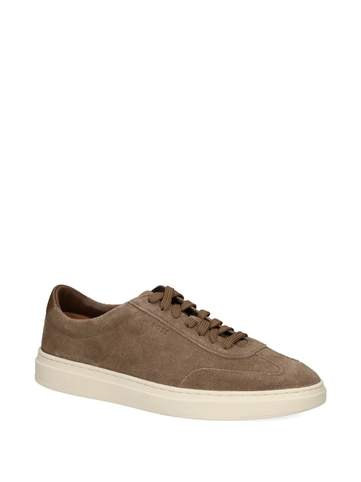Boss Suede Panelled Sneakers