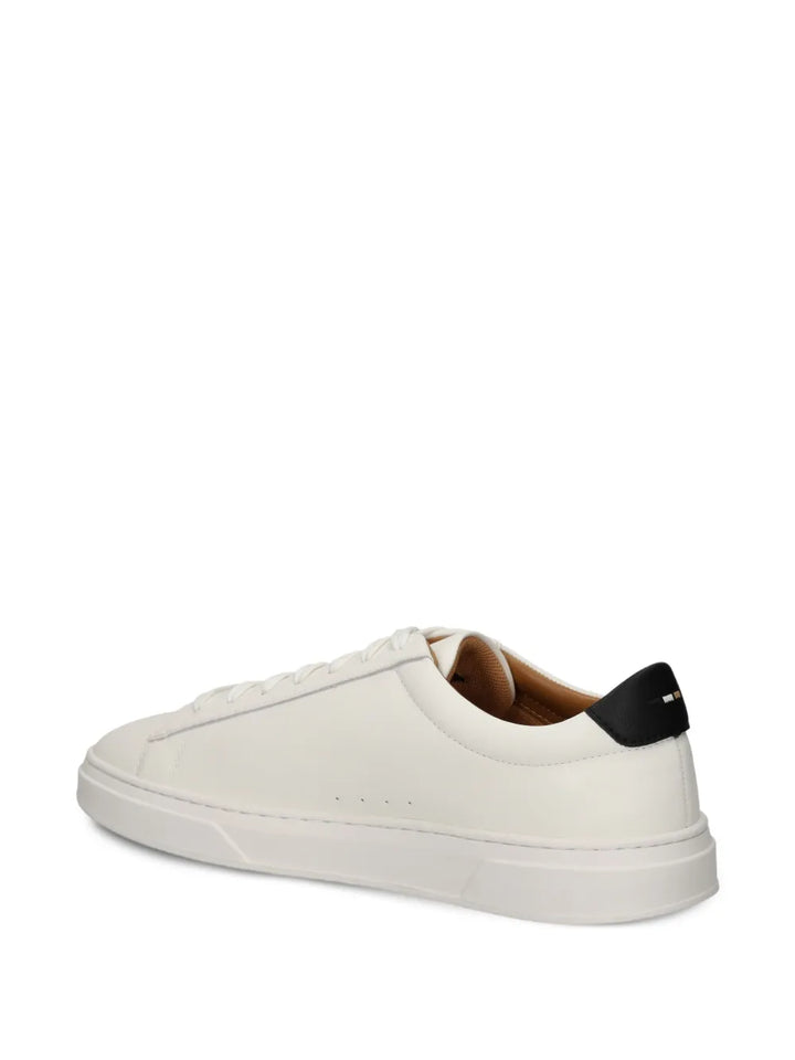 Boss Embossed-Logo Leather Sneakers