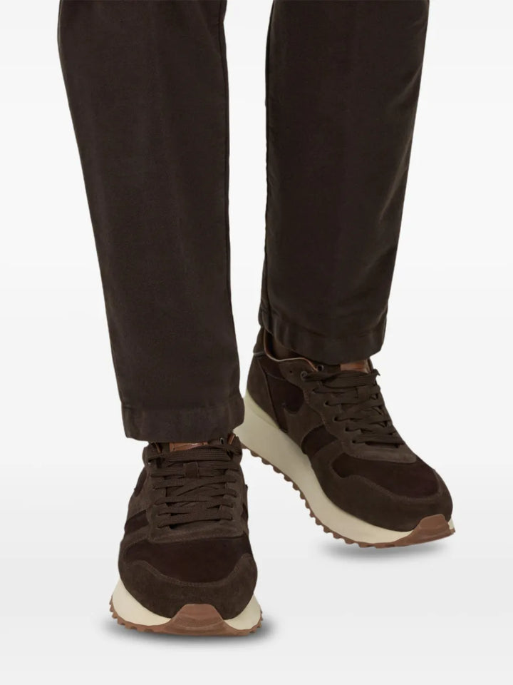 Boggi Milano Suede Logo-Detail Sneakers