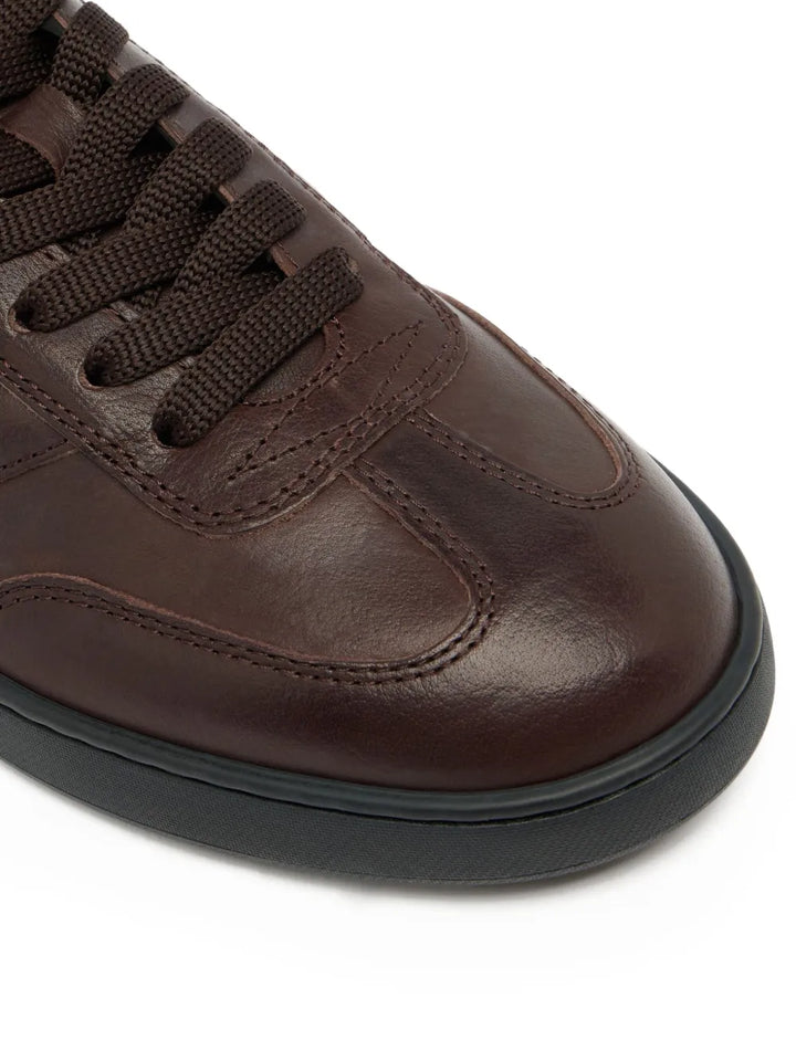 Bally Retro Crest Leather Sneakers