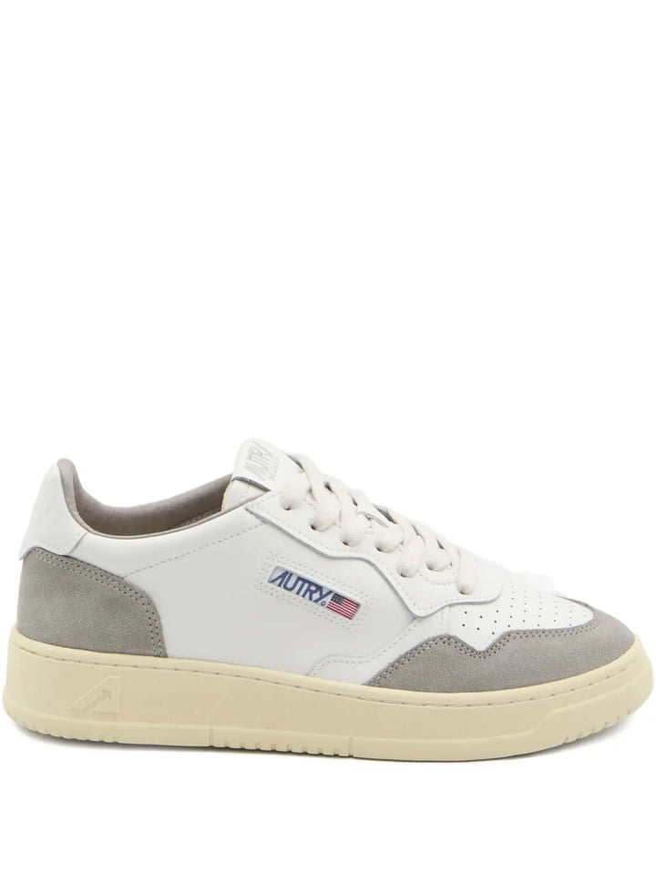 Autry Medalist Suede-Inserts Low-Top Sneakers