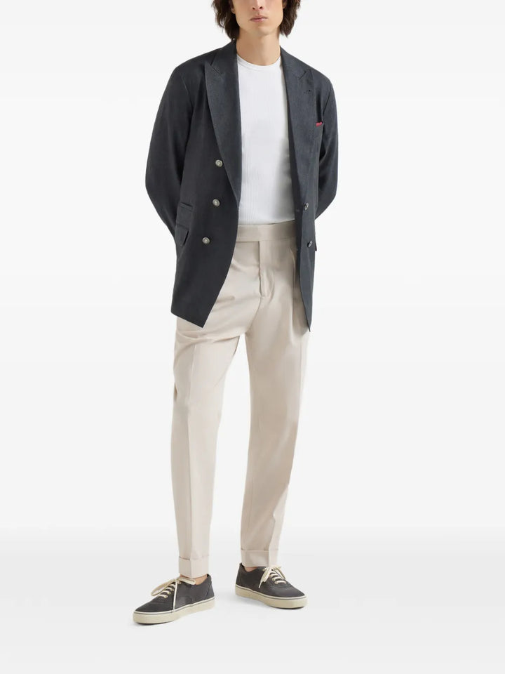 Brunello Cucinelli Reversed Calfskin Sneakers