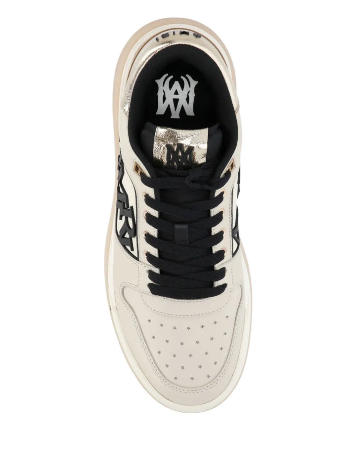 Amiri Logo Leather Trainers