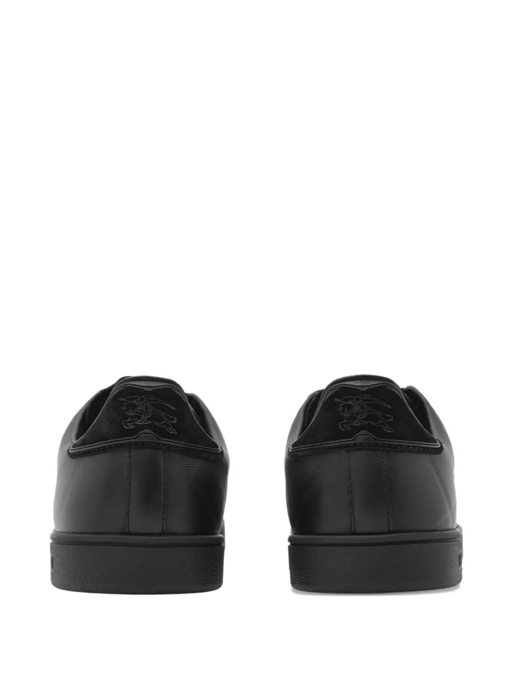 Burberry Embossed-Check Leather Sneakers
