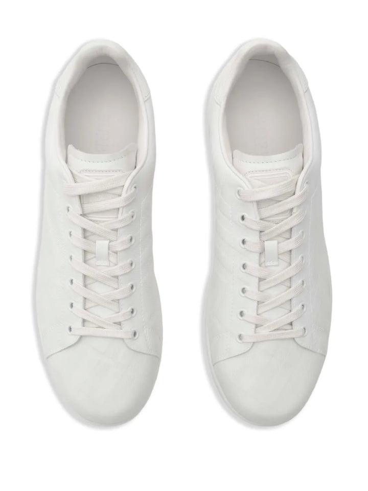 Burberry Embossed-Check Leather Sneakers