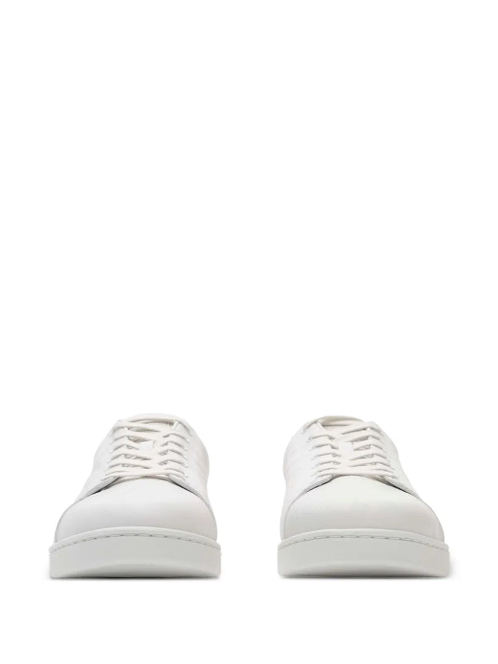 Burberry Embossed-Check Leather Sneakers