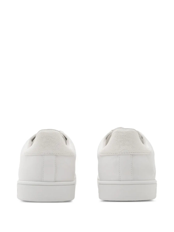 Burberry Embossed-Check Leather Sneakers