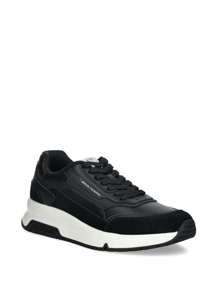 Armani Exchange Suede-Panel Sneakers