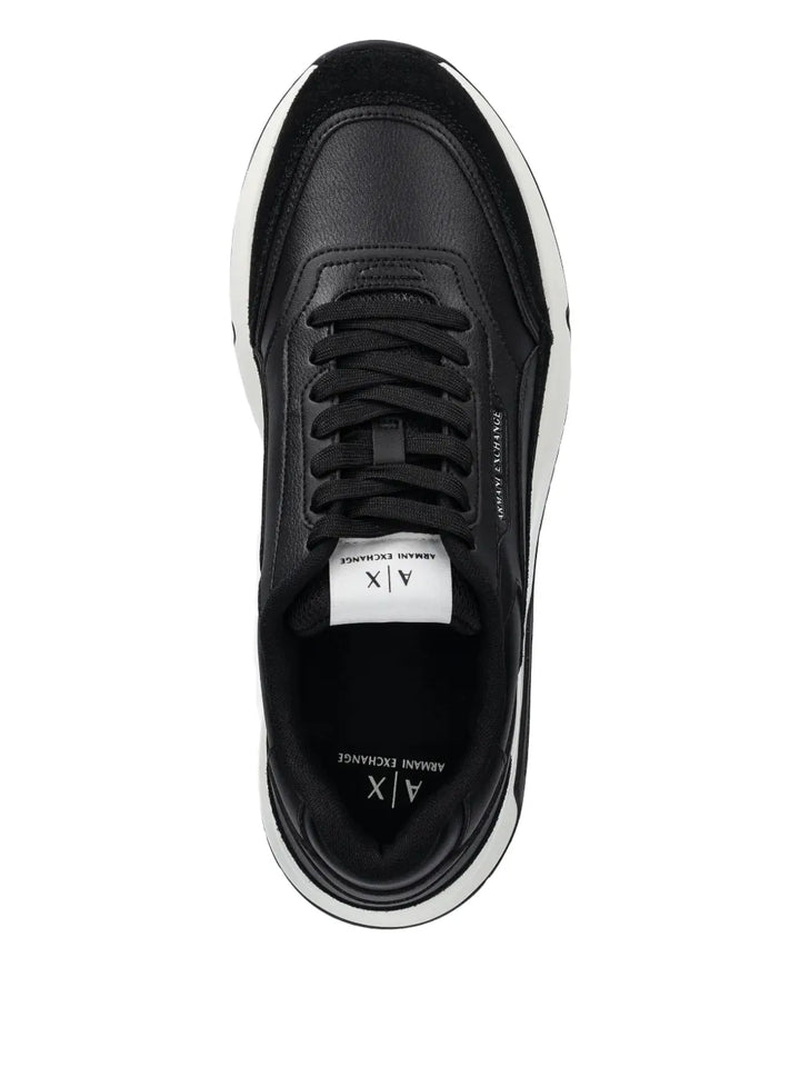 Armani Exchange Suede-Panel Sneakers