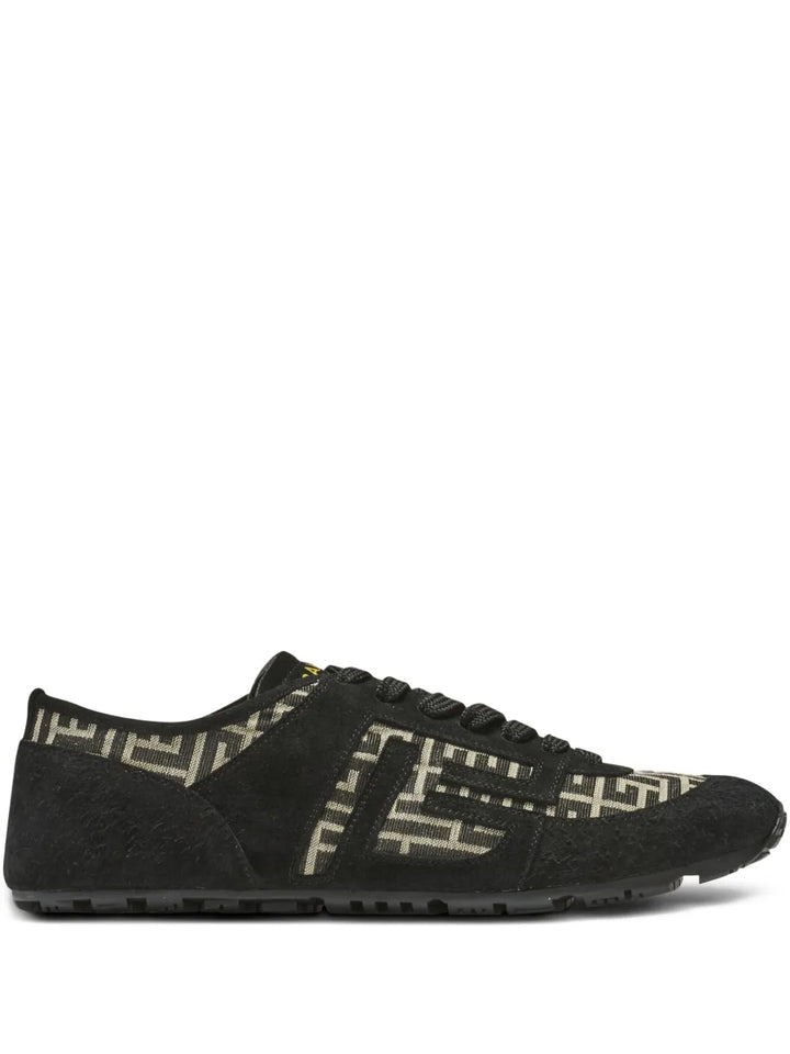 Balmain Racer Monogram-Jacquard Sneakers