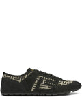 Balmain Racer Monogram-Jacquard Sneakers