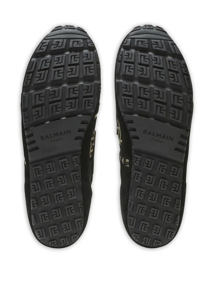 Balmain Racer Monogram-Jacquard Sneakers