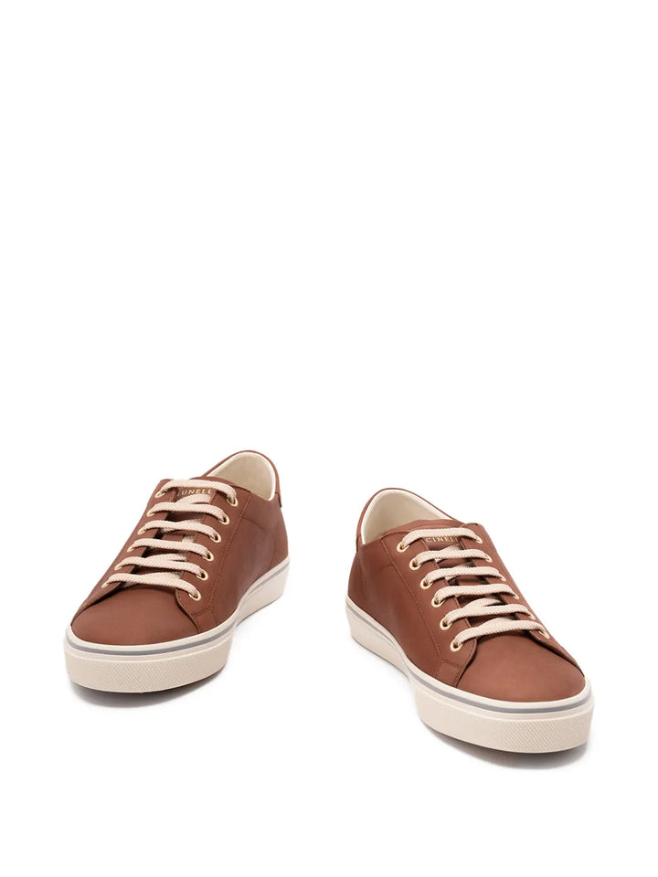 Brunello Cucinelli Leather Lace-Up Fastening Sneakers