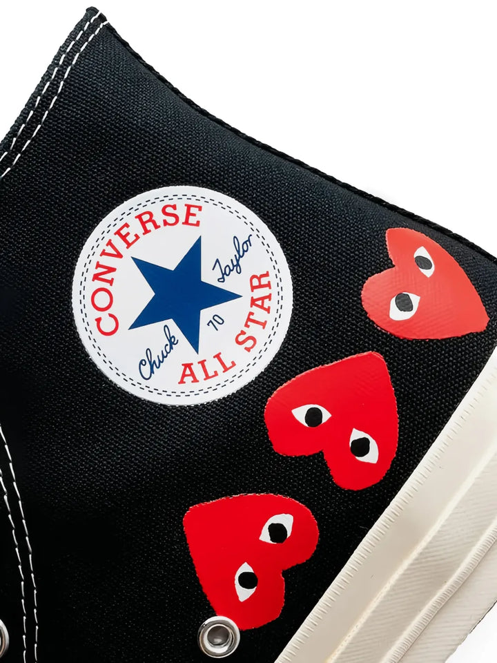 Comme Des Gar ns Homme X Converse Chuck 70 Heart-Motif High-Top Sneakers