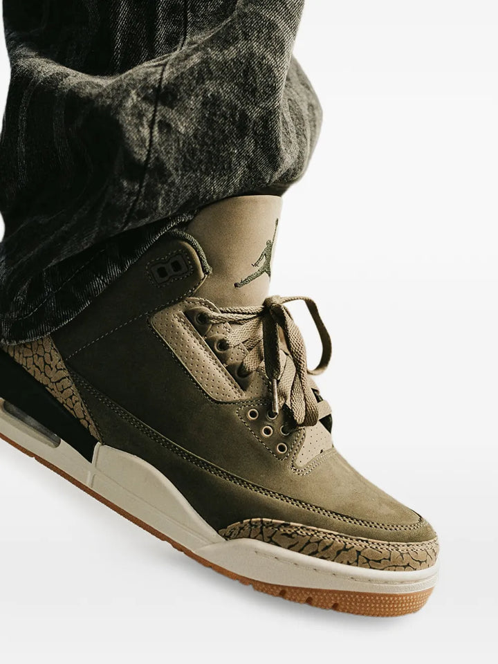 Air Jordan 3 Lace-Up Patterned Sneakers