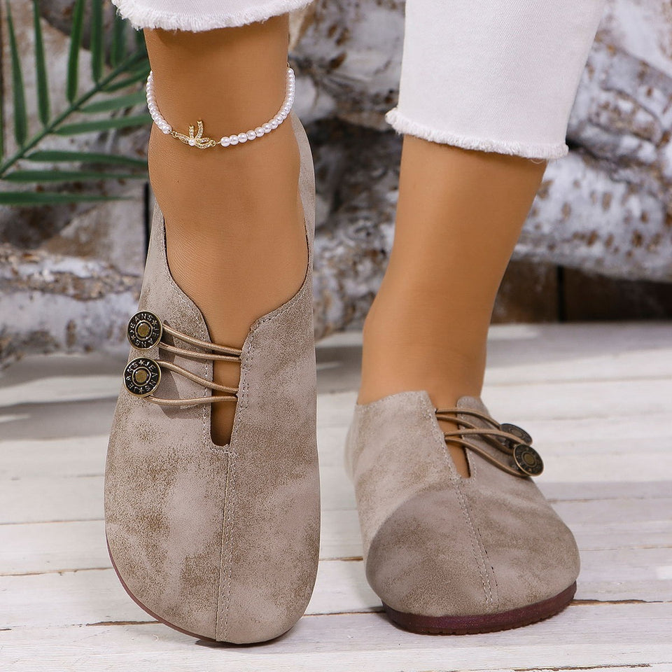 Ins Square Toe Slip-on Sandals Summer Fashion Soft Flat Shoes For Women