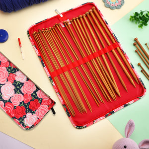Handmade Wool Knitting Needle Storage Bag