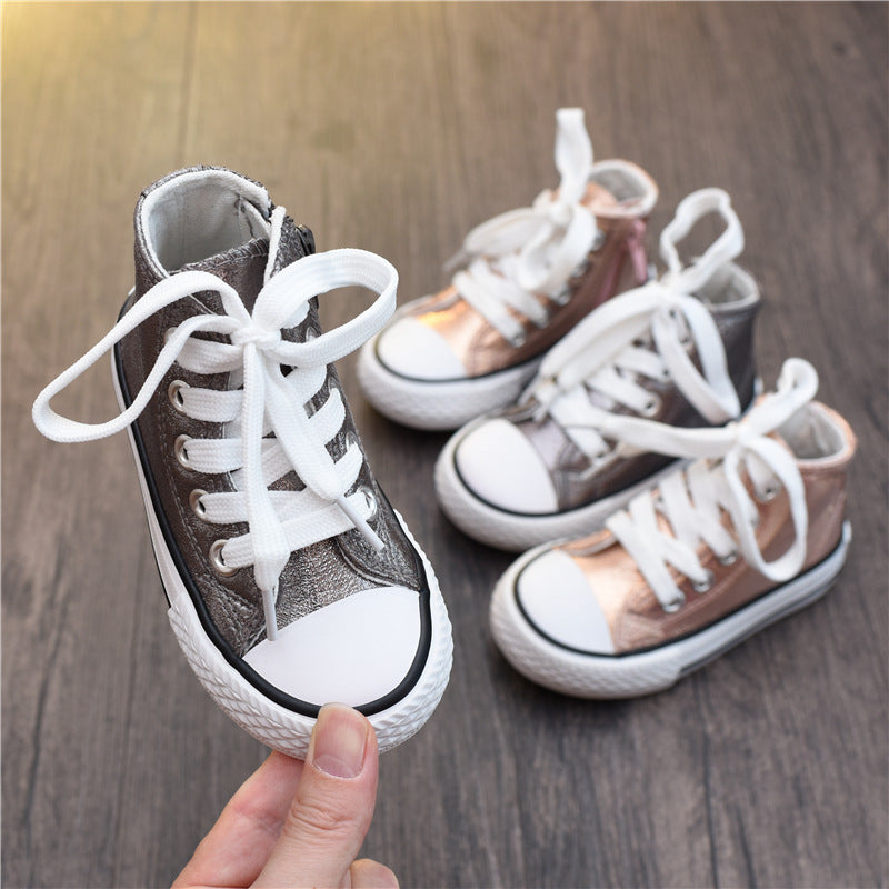 Spring New High-top Children's Canvas Shoes Wenzhou Children's Shoes