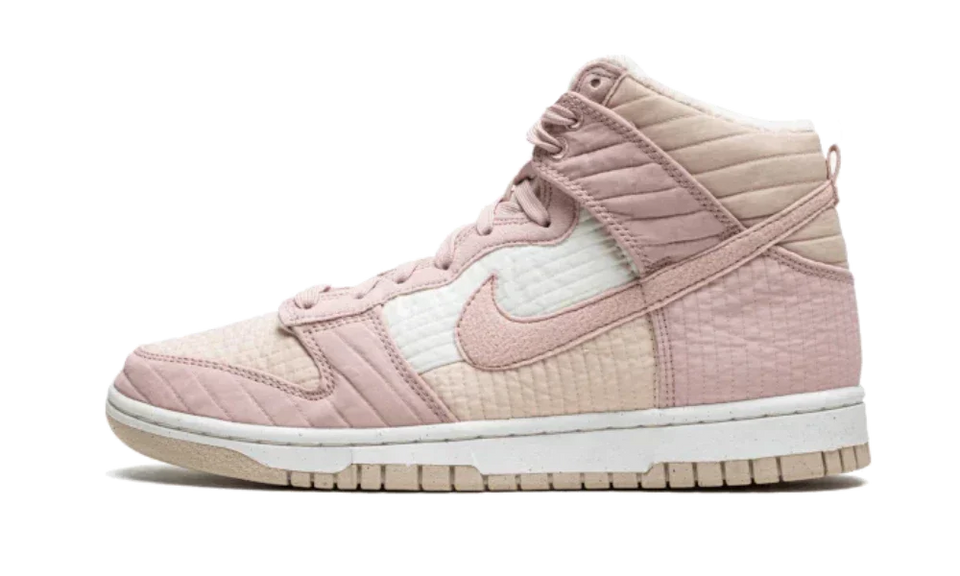  Dunk High Shoes Rusty Pink White Nature Pink Oxford