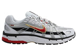  P-6000 Premium Shoes White Metallic Platinum Varsity Red