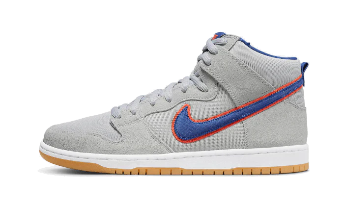  SB Dunk High Shoes Cloud Grey Rush Blue-Team New York Mets