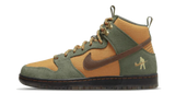  SB Dunk High Shoes Carbon Green Cider-Wheat Gold Pass-Port