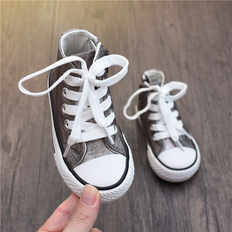 Spring New High-top Children's Canvas Shoes Wenzhou Children's Shoes
