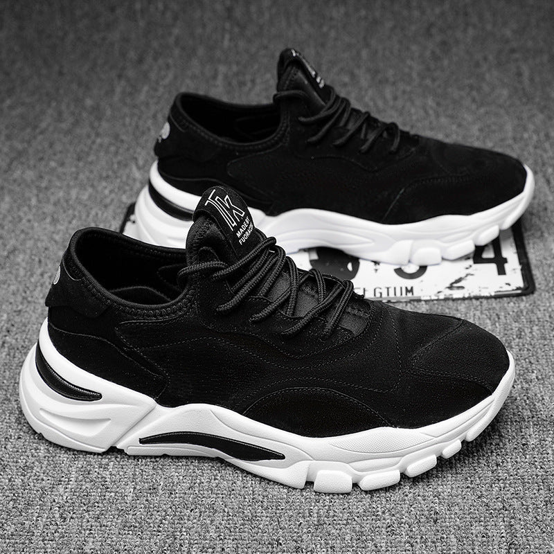 Casual Sports Men's Shoes New Breathable Leather Stitching Men's Shoes