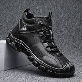 Autumn New High-top Men's New Casual Leather Shoes Chunky Shoes Ankle Boots